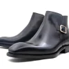 Americano Burnished Calfskin Slip-On Boot Black