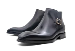 Americano Burnished Calfskin Slip-On Boot Black