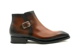 Americano Burnished Calfskin Slip-On Boot Caramel