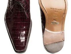Anderson Crocodile Oxford Burgundy