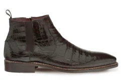 Blackmore Crocodile Slip-On Boot Brown
