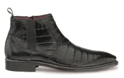 Blackmore Crocodile Slip-On Boot Black
