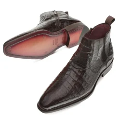 Blackmore Crocodile Slip-On Boot Brown