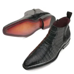 Blackmore Crocodile Slip-On Boot Black