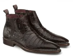 Blackmore Crocodile Slip-On Boot Brown