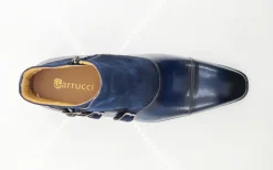 Burnished Calfskin & Suede Slip-On Chukka Boot Navy