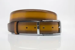 Burnished Calfskin Belt Cognac