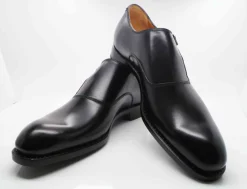 Burnished Calfskin "Fred" Monkstrap Black