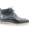 Burnished Calfskin Lace-Up Boot Grey