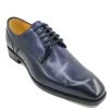 Burnished Calfskin Lace-Up Shoe Blue