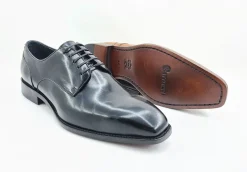 Burnished Calfskin Lace-Up Shoe Black