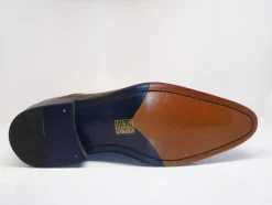 Burnished Calfskin Lace-Up Oxford Olive