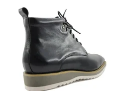 Burnished Calfskin Lace-Up Boot Grey