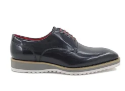 Burnished Calfskin Lace-Up Shoe Black