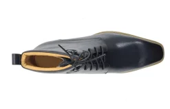 Burnished Calfskin Lace-Up Boot Grey