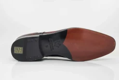Burnished Calfskin Lace-Up Oxford Burgundy