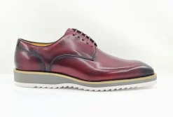 Burnished Calfskin Lace-Up Shoe Burgundy