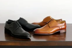 Burnished Calfskin Lace-Up Shoe Black