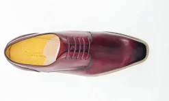 Burnished Calfskin Lace-Up Shoe Burgundy