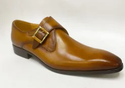 Burnished Calfskin Monkstrap Cognac
