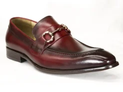 Burnished Calfskin Slip-On Loafer Red