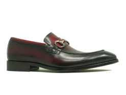 Burnished Calfskin Slip-On Loafer Burgundy