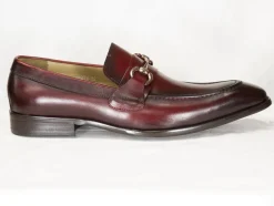 Burnished Calfskin Slip-On Loafer Red