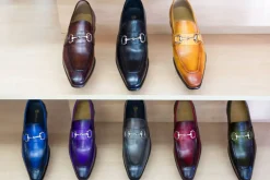Burnished Calfskin Slip-On Loafer Blue