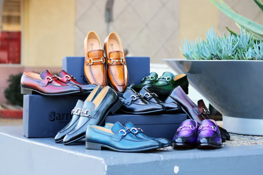 Burnished Calfskin Slip-On Loafer Blue