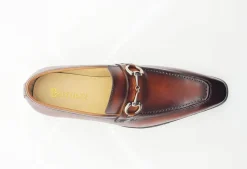 Burnished Calfskin Slip-On Loafer Whiskey