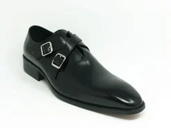 Calfskin Cross Strap Loafer Black