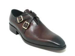 Calfskin Cross Strap Loafer Chestnut