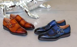 Calfskin Double Monkstrap Shoe Olive