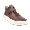 Calfskin High Top Sneaker Whiskey