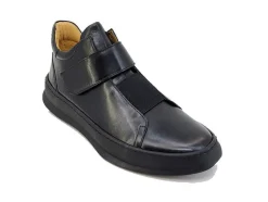 Calfskin High Top Sneaker Black