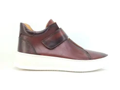 Calfskin High Top Sneaker Whiskey