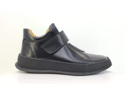 Calfskin High Top Sneaker Black