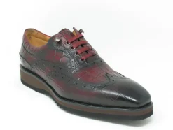 Calfskin Lace-Up Oxford Burgundy