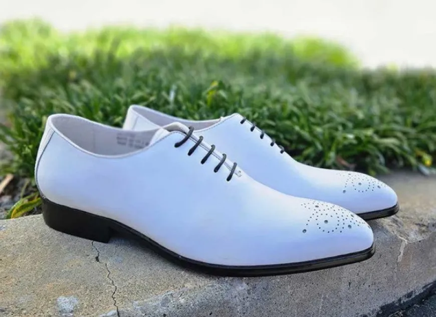 Calfskin Lace-Up Oxford White