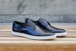 Calfskin Lace-Up Sneaker Black