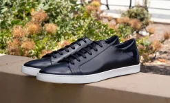 Calfskin Lace-Up Sneaker Black