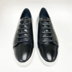 Calfskin Lace-Up Sneaker Black