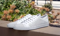 Calfskin Lace-Up Sneaker White