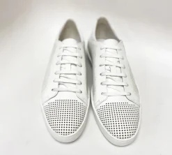 Calfskin Lace-Up Sneaker White
