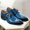 Calfskin Monkstrap Blue