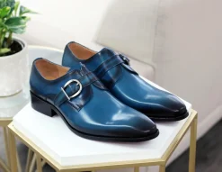 Calfskin Monkstrap Blue