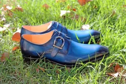 Calfskin Monkstrap Blue