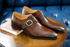 Calfskin Monkstrap Chestnut