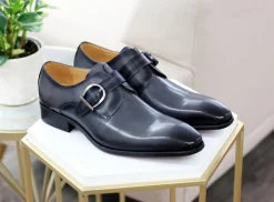 Calfskin Monkstrap Grey