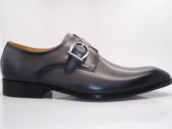 Calfskin Monkstrap Grey